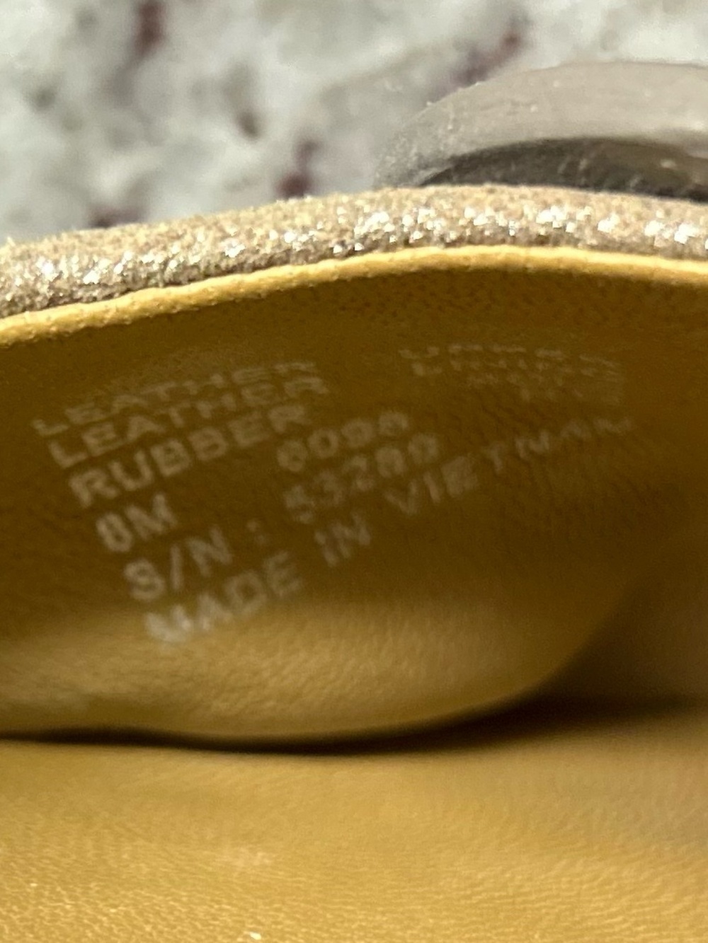 Tory Burch Minnie Travel Metallic sand  Ballet Flats with Logo - size 8 - Picture 9 of 9